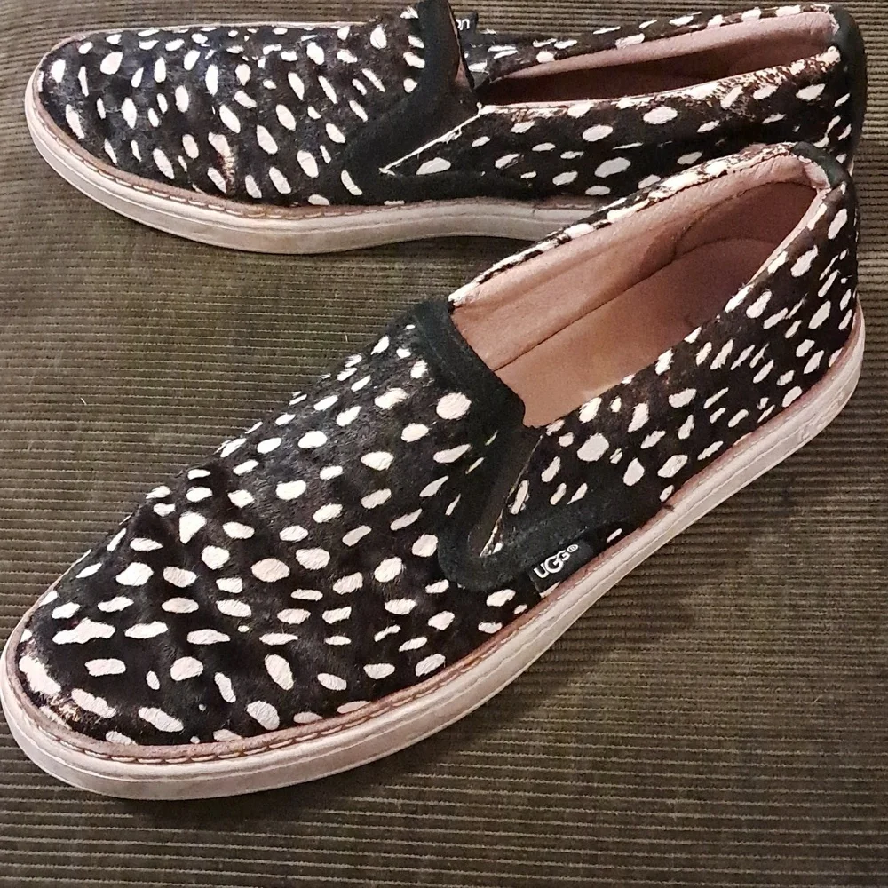 UGG Australia Soleda Exotic Calf Hair Trainer Slip On Animal Print Size 7